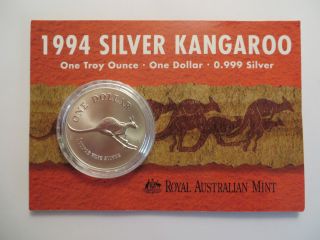 1998 1 Oz Silver Kangaroo,  Royal Australian,  Uncirculated photo