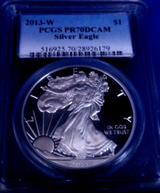2013 W Pr 70 Pcgs Deep Cameo American Silver Eagle Proof - West Point Perfection photo
