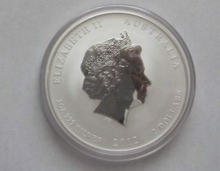 2012 2oz Australian Year Of The Dragon Silver Coin Perth photo