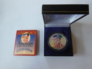 United States American Eagle Silver Dollar In Color,  2000 Bullion photo