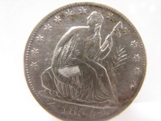 1854 American Silver Half Dollar,  Seated Liberty photo