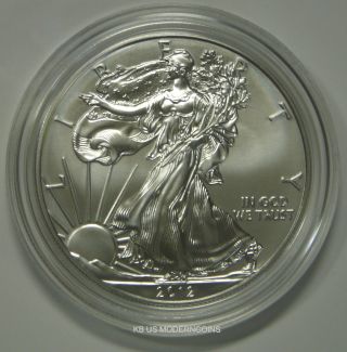 2012 American Eagle One Ounce Silver Uncirculated Coin W/coa photo