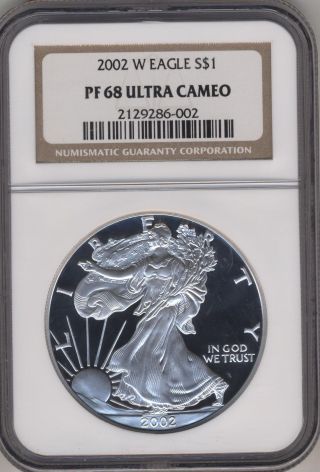 2002 - W Ngc Pf68 Ultra Cameo Eagle photo