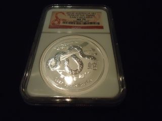 2013p Australia S$1 - Year Of The Snake - Early Releases Ngc Ms 70 photo