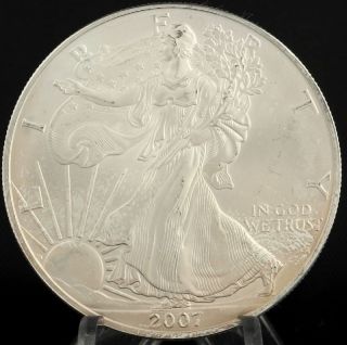 2007 American Silver Eagle - 1ozt.  999 Fine Dollar Ase Investment Coin Usa photo