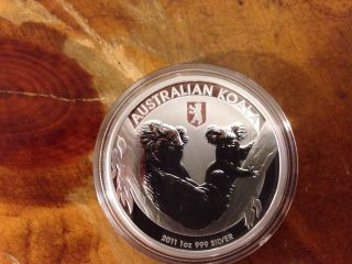 2011 Australian Mother Koala & Baby Joey 1 Oz. .  999 Silver Coin Berlin Privy photo