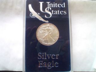 Look Unc.  1996 Silver Eagle In Case,  Coin.  ( (key Date)) photo