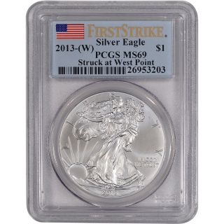 2013 - (w) American Silver Eagle - Pcgs Ms69 - First Strike photo