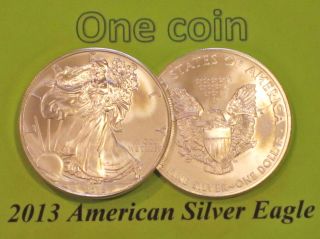 2013 American Eagle Silver Bullion 1 Oz.  999 Silver Uncirculated 1 Coin photo