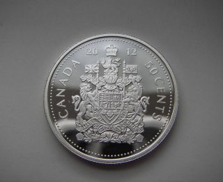 999 Silver Coin - Royal Canadian - Rare 2012 Canada 50 Cent Queen Hot photo