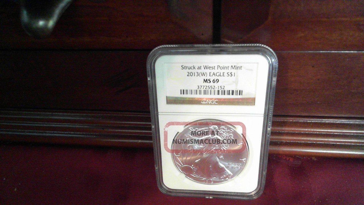 2013 (w) Silver Eagle Struck At West Point Ngc Ms69