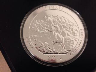 2012 Denali,  Alaska - America The 5 Oz Silver Coin Atb Lowest Mintage photo