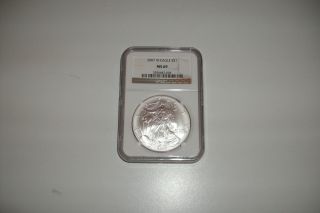 2007 West Point Silver Eagle,  Ngc Ms 69 photo