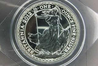 2012 £2 Uk Great Britain Britannia 1 Oz Silver Coin photo