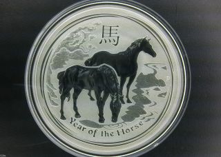 2014 $1 Australia Lunar Series Ii Year Of The Horse 1 Oz.  999 Silver Coin photo