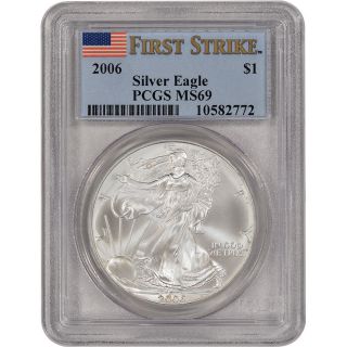 2006 American Silver Eagle - Pcgs Ms69 - First Strike photo