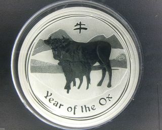 2009 $1 Australia Lunar Series Ii Year Of The Ox 1 Oz.  999 Silver Coin photo