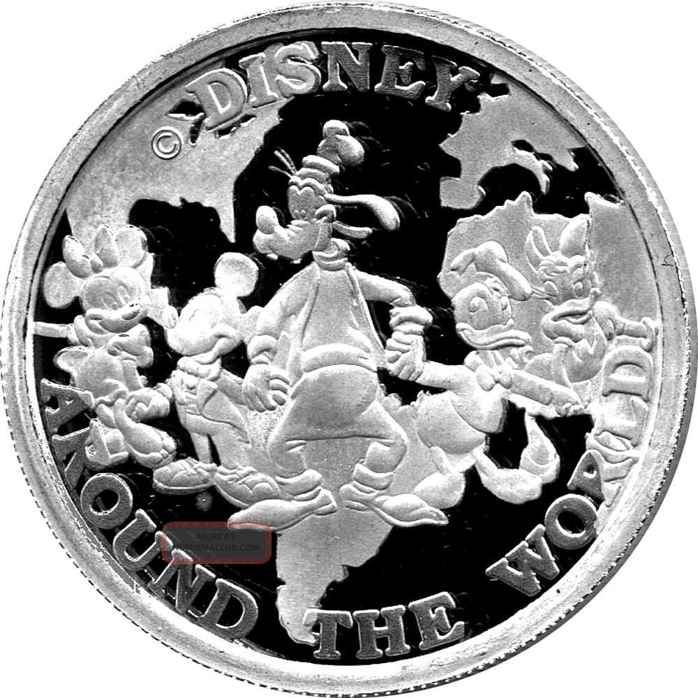 Disney Around The World Goofy & Pluto Rarities Limited Edition 5 Oz Silver