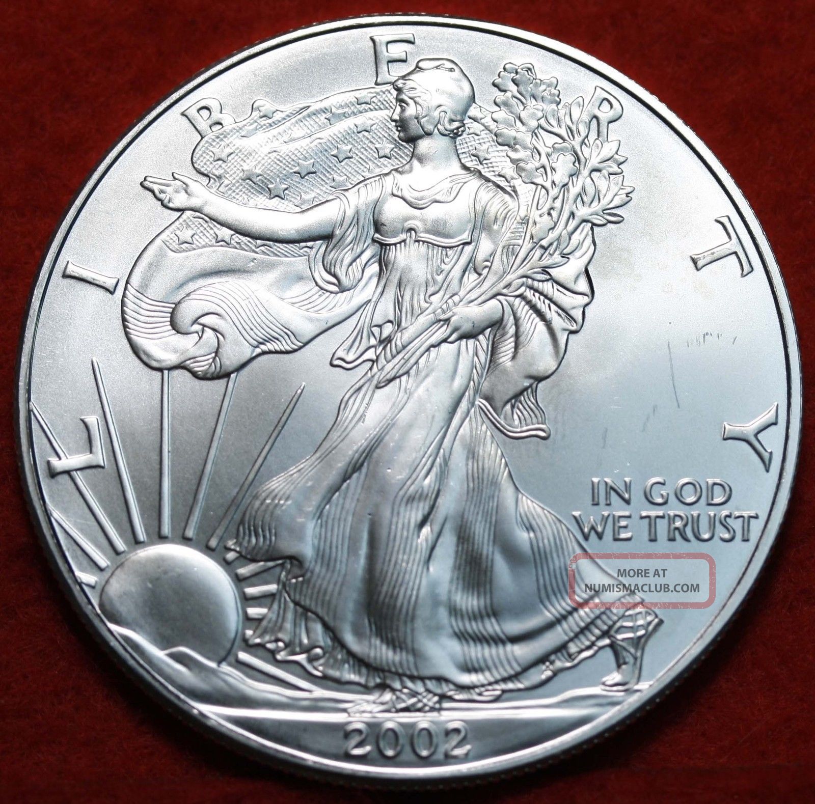 Uncirculated 2002 American Eagle Silver Dollar uncirculated-2002-american-eagle-silver-dollar