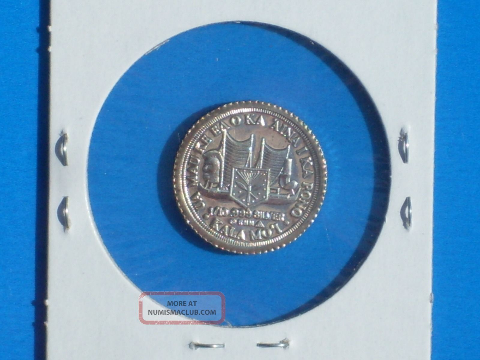 1993 Hawaii Sovereign Kala Mo ' I 1/10 Ounce. 999 Silver Rhm Mintage: 85