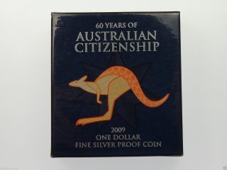 Australian 2009 $1 Fine Silver 60 Years Of Australian Citizenship Proof Coin photo