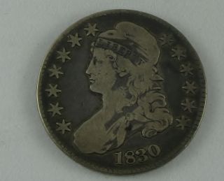 1830 Capped Bust Silver Half 50c Coin Silver Great Investment photo
