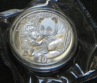 2005 China Silver Panda 1 Oz.  Ag.  999 Silver Coin photo