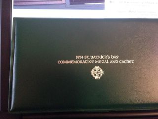 1974 & 1975 St.  Patrick ' S Day Commemorative Medal And Cachet photo