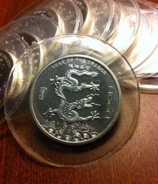1/2 Oz Year Of The Dragon Silver Round - In Plastic photo