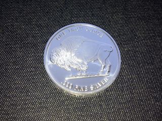 1 Troy Ounce Silver Buffalo Indian Round.  999 Fine Silver photo