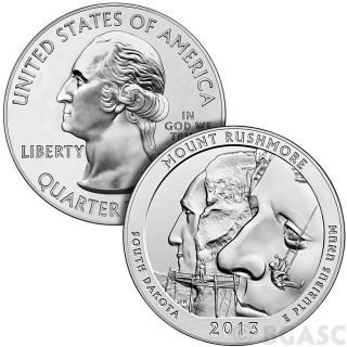 2013 Mount Rushmore National Memorial 5 Oz Silver Coin.  999 Fine photo