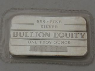 Bullion Equity National Refiners And Assayers 1 Oz Silver photo