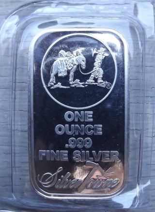 1 Oz.  Silvertowne.  999 Pure Fine Silver Bar photo