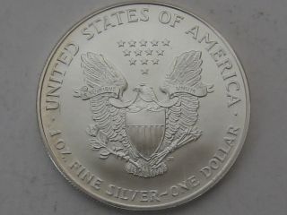1998 American Silver Eagle 1 Oz Pure Silver.  999 photo