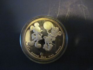 Mickey & Minnie Mouse Donald & Daisy Duck Around World.  999 Silver Rare photo