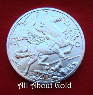 Solid Silver Round 1 Troy Oz Pegasus.  999 Freedom Bull Lion Market People photo