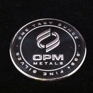 1 Troy Oz.  999 Fine Silver Round By Opm Made In The Usa & Usa photo