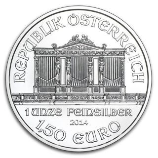5 - 2014 - Austrian Silver Philharmonic - 1 Oz.  999 Fine Silver Coin - Protected photo
