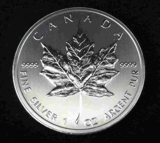 . 9999 Fine Silver 1 Troy Ounce 2012 Canada Maple Leaf Round & Usa photo
