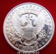 Solid Silver Round 1 Troy Oz Regency Lady Liberty American Eagle.  999 Fine Bu Silver photo 3