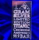 2012 Limited Edition Acb Titanic Bar 1 Gram 99.  9 Fine Silver Silver photo 3