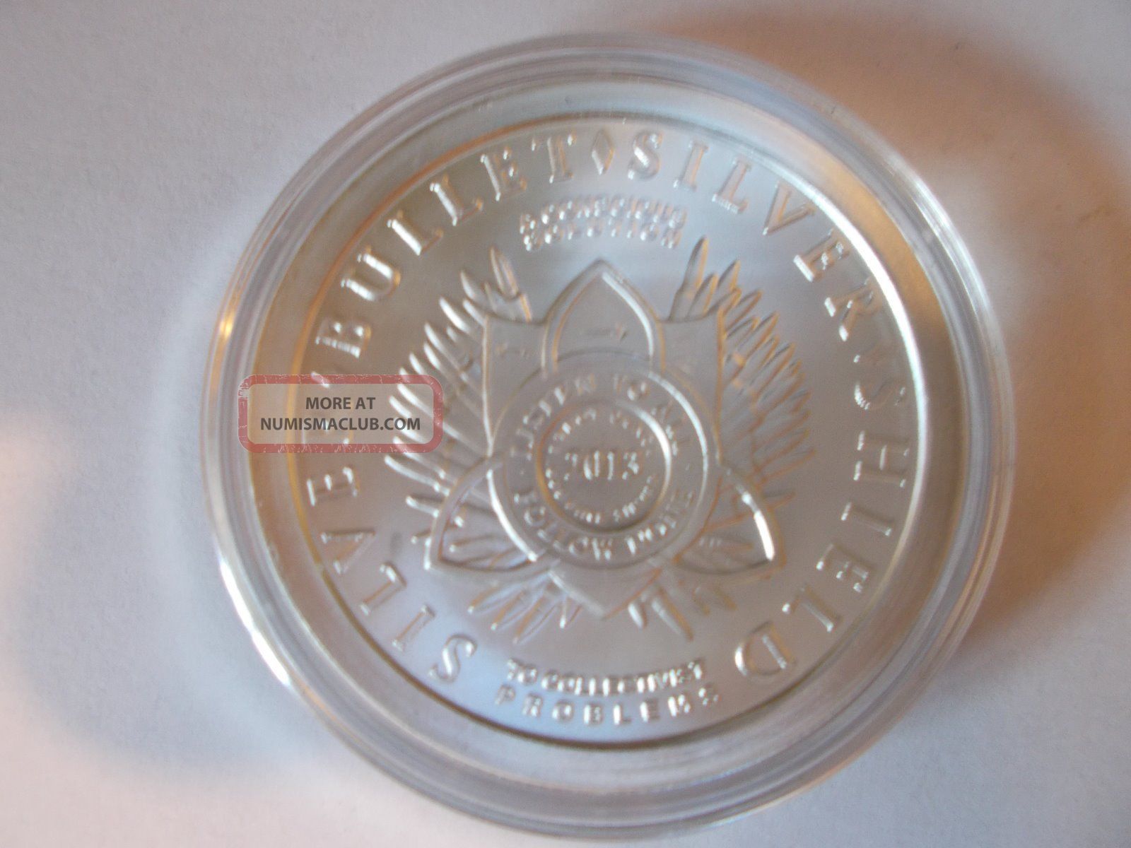 1 Oz Bu Silver Bullet Silver Shield Love Round In Airtite