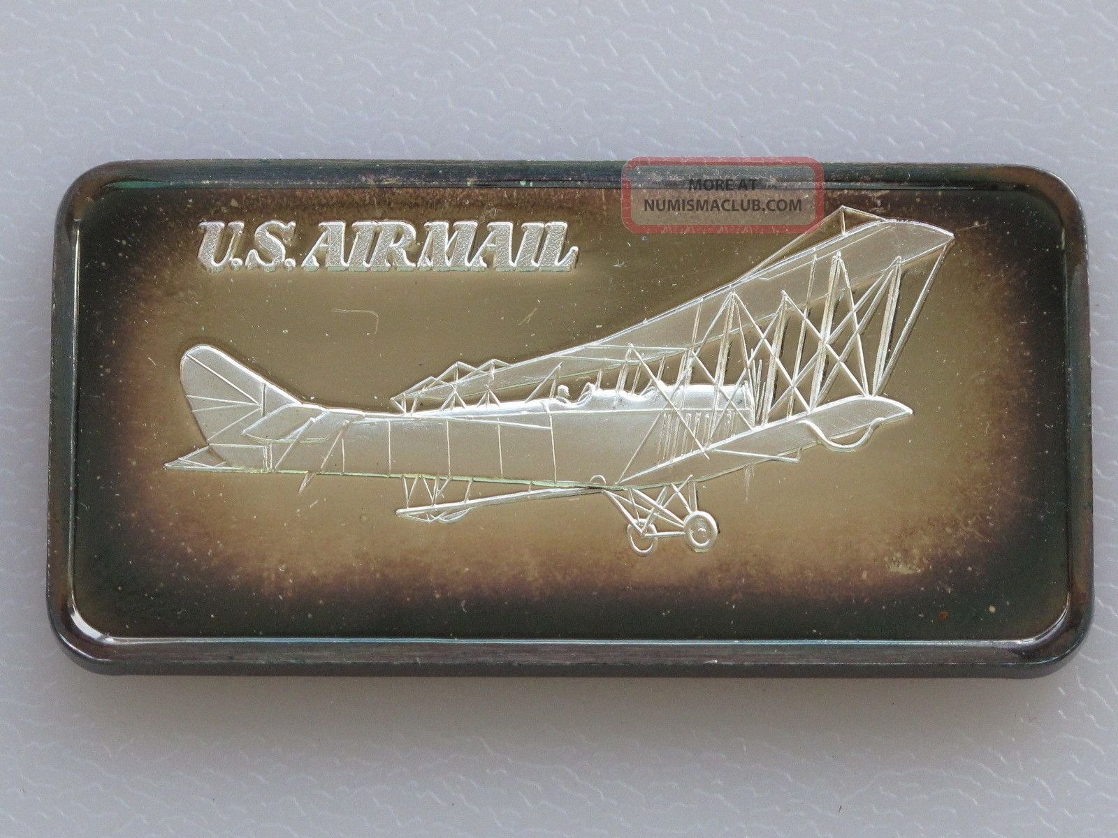 U. S. Air Mail Silver Art Bar Hamilton World Of Flight D2169