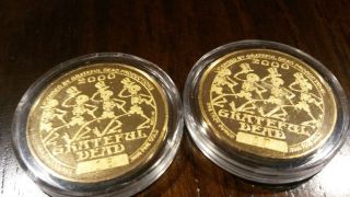 Grateful Dead Gold Coin 16 & 17 (2of 100).  9999 Fine Gold 1oz Each photo