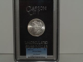 1884 - Cc Carson City Gsa Hoard Uncirculated Silver Dollar Pcgs Ms61 photo