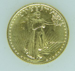 1987 Tenth Ounce Uncirculated Gold Eagle - Bu - 1/10 Ozt - $5 - 87501 photo