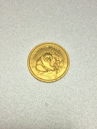1988 China Panda 1/20 Oz.  Gold Coin photo