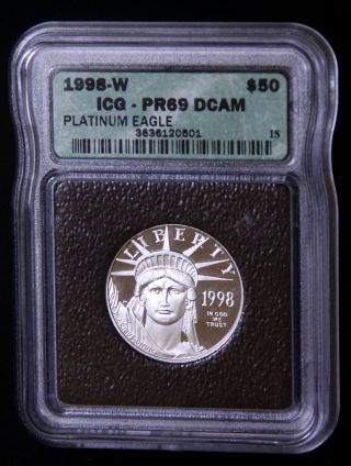 1998 - W $50 1/2 Oz Platinum Eagle Pr69 photo