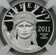 2011 - W Platinum Eagle One - Ounce $100 Pf 70 Ultra Cameo Ngc 1 Oz Platinum.  9995 Platinum photo 2
