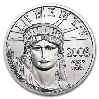 2008 - 1/4 Oz Platinum American Eagle Coin $25 photo